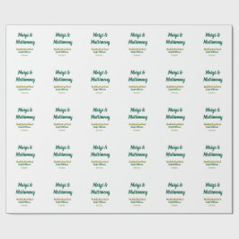 Papel De Presente Margs e matrimônio adicionar nome data despedida d