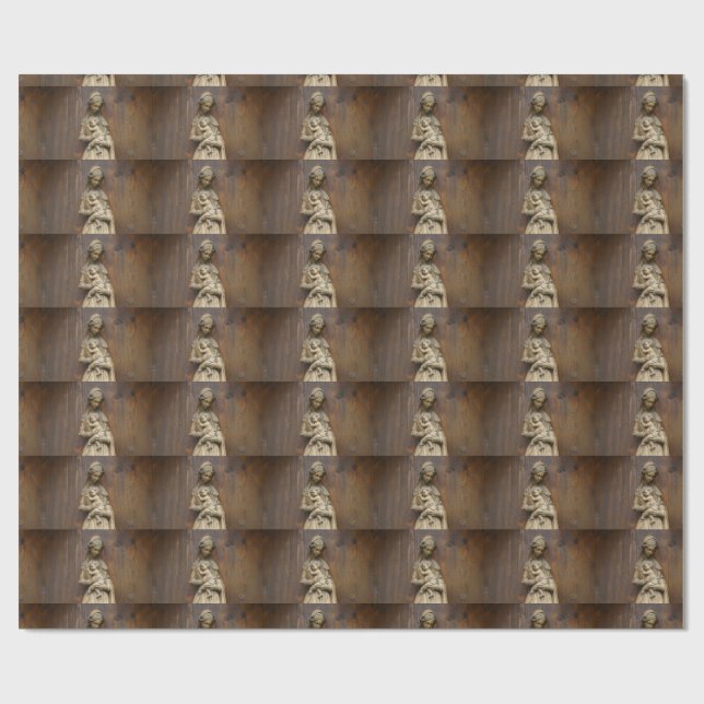 Papel De Presente Maria E Menino Jesus (Aberto)