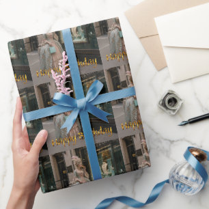 Papel De Presente Marie Antoinette Compras de Natal Feliz Aniversári
