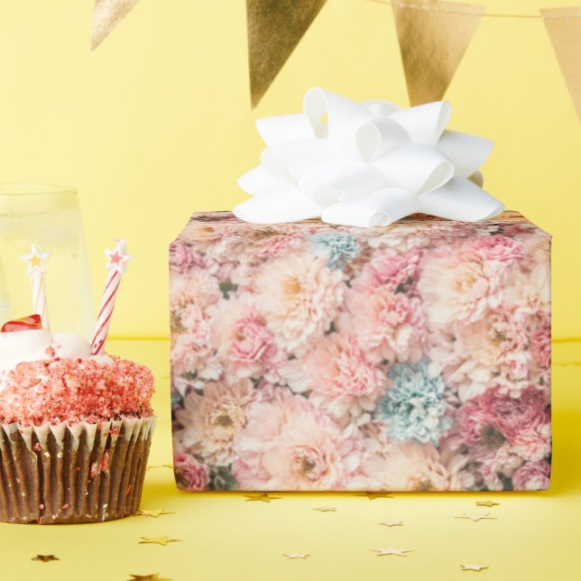 Papel De Presente Marie Antoinette Floral (Festa de aniversário)