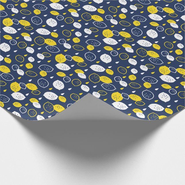 Papel De Presente Marinho Blue Lemon Art - Refrescando o Citrus Desi (Ponta)