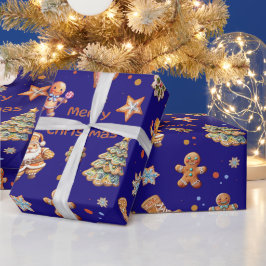 Papel De Presente Marinho giro de Natal