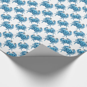 Papel De Presente Marisco Costeiro de Caranguejos Azuis