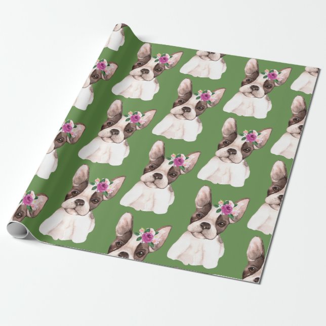 Papel De Presente Marisol, o Bulldog Wrappaper francês (Desenrolado)