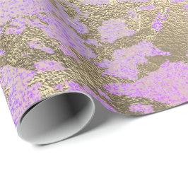 Papel De Presente Mármaco rosa-pincelado Dourado, cor-de-rosa brilha