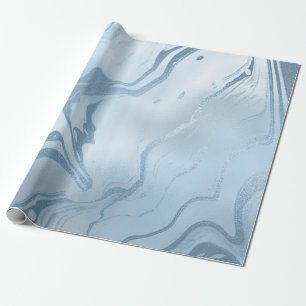 Papel De Presente Mármore azul-na moda fresco Elegante