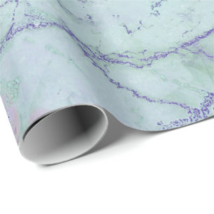 Papel De Presente Mármore cor-de-rosa do abstrato do roxo da safira