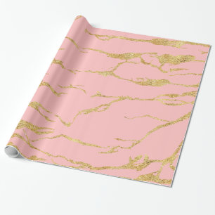 Papel De Presente Mármore moderno com ouro falso