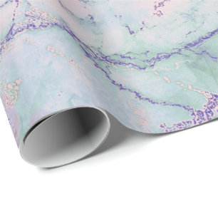 Papel De Presente Mármore perolado do branco da prata do marfim do