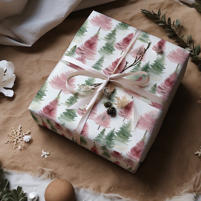 Papel De Presente Maroon e Árvore Verde Escura (Criador carregado)