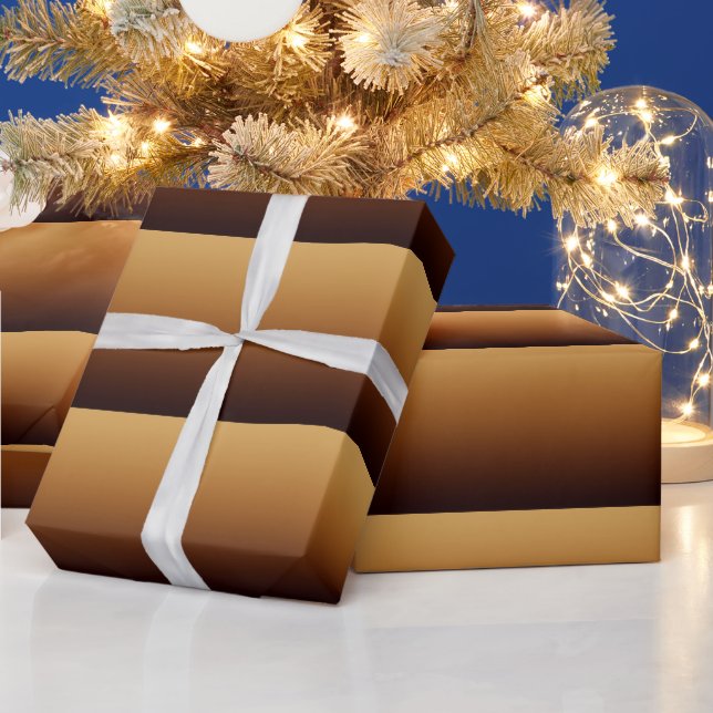 Papel De Presente Marrom Dourado Chocolate Cores Quentes (Feriados)
