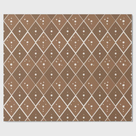 Papel De Presente Marrom Taupe Diamante Moderno Escandinavo