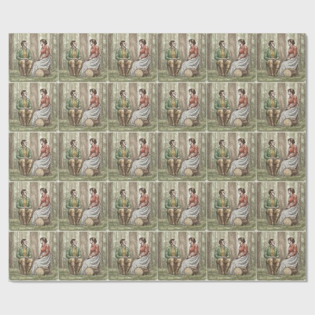 Papel De Presente Mary e Tom em "A Outra Irmã Bennet" (Aberto)