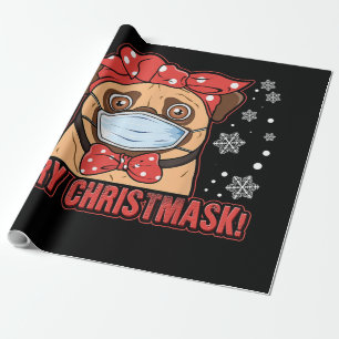 Papel De Presente Máscara de Cachorro Bonito Máscara de Cachorro F