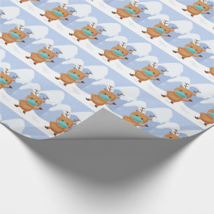 Papel De Presente Mascarado Natal Rudolph
