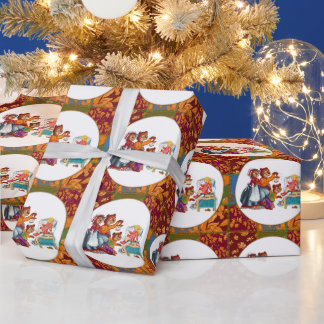 Papel De Presente Masha e 3 ursos