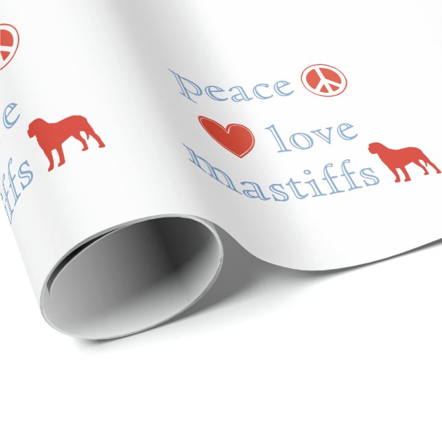 Papel De Presente Mastiges de Amor de Paz (Ponta do rolo)