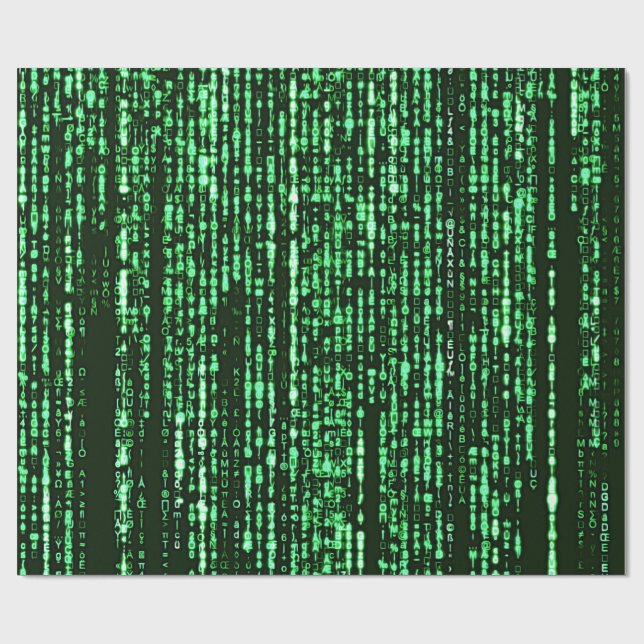 Papel De Presente Matrix code Be a warrior againt the system  (Aberto)