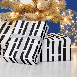 Papel De Presente Matriz preto e branco monocromático moderna