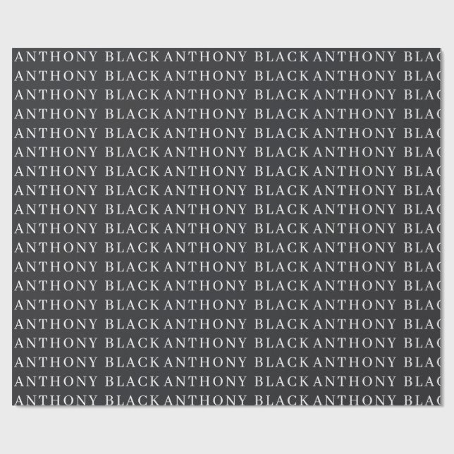 Papel De Presente Matte Black Minimalist Plain Elegant Classical (Aberto)