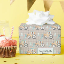 Mauve Gingham Xadrez Fazenda Trator Nome Fotográfi