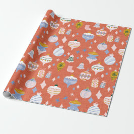Papel De Presente máx. laranja de natal