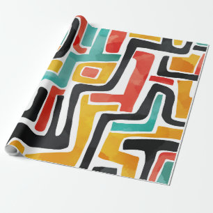 Papel De Presente Maze Design Wrapping Paper - Quebra exclusiva de p
