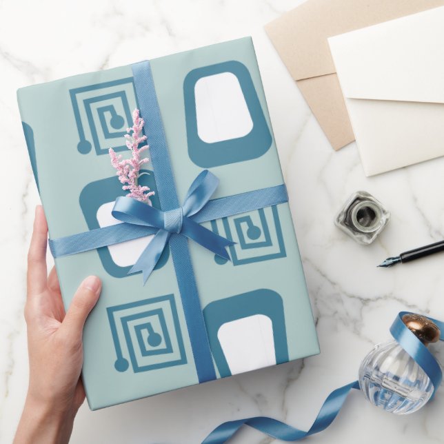 Papel De Presente Mazes e Trapezoides (Presentear)