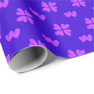 Papel De Presente Mazipoodles Magenta Corações em Azul