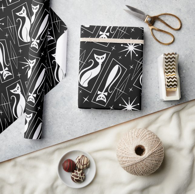 Papel De Presente MCM de Natal Moderno do século de Cat. (Artesanato)