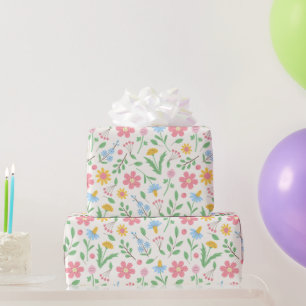 Papel De Presente Meadow Wildflower Pattern