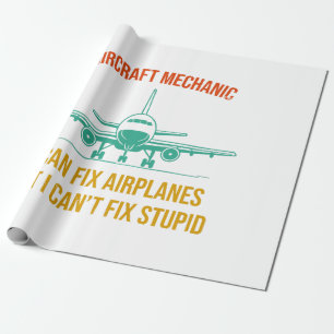 Papel De Presente Mecânico de avião posso consertar aviões, mas não