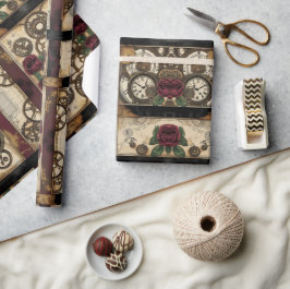 Papel De Presente Mechanical Steampunk Wrapping Paper