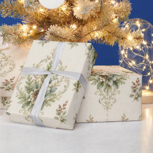 Papel De Presente Medalhão Botânico Damask Winter Botanica