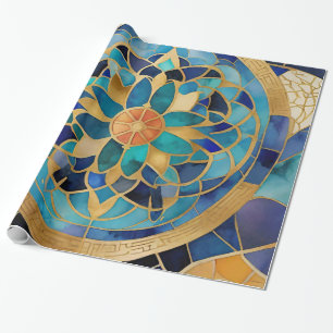 Papel De Presente Medina Maze: Design geométrico de inspiração marro