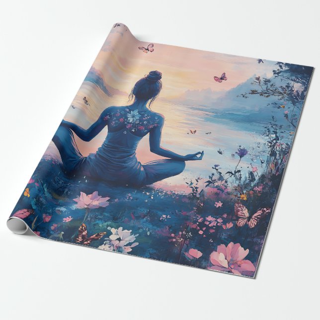 Papel De Presente Meditação Serena ao Nascer do Sol (2) (Desenrolado)