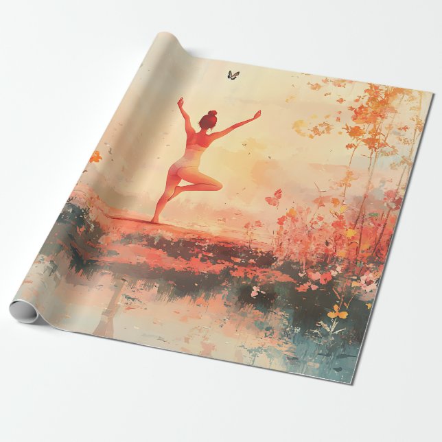 Papel De Presente Meditação Serena ao Nascer do Sol (7) (Desenrolado)