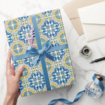 Papel De Presente Mediterranean Italy Blue Tiles Bridal Shower<br><div class="desc">Shop Mediterranean Italy Blue Tiles Bridal Shower Wrapping Paper for a chic and memorable gift presentation. Ideal for Mediterranean-inspired parties!</div>