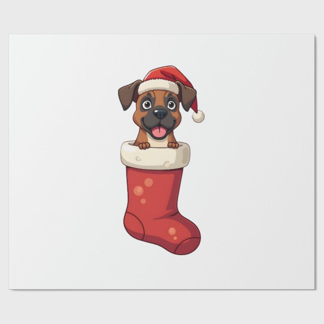Papel De Presente Meia de Natal de Boxer (Aberto)