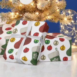 Papel De Presente Meia do Papai Noel