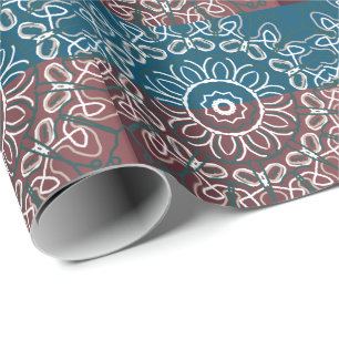 Papel De Presente Meia-Tonelada Molha Azul Trendy Lacrada Design