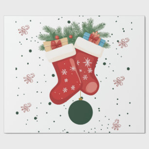 Papel De Presente Meias de Natal e Presentes de Natal Lindos Desenh