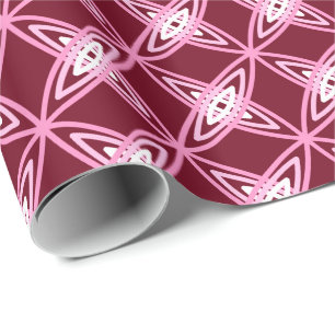 Papel De Presente Meio século Atômica Moderno - Vinho Borgonha