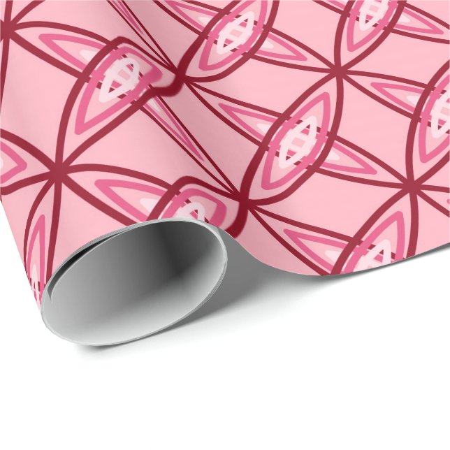 Papel De Presente Meio século atômico moderno - Rosa Balé (Ponta do rolo)
