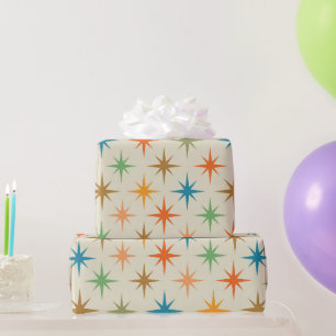 Papel De Presente Meio século de estímulos atômicos coloridos modern