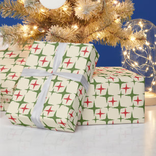 Papel De Presente Meio século de Natal Moderno Estrelas Atômicas