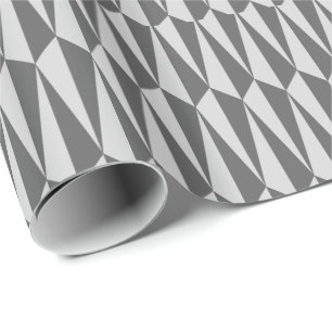 Papel De Presente Meio século geométrico, máscaras do cinza