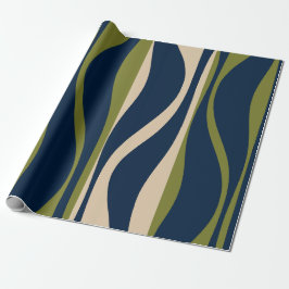 Papel De Presente Meio século Modern Lounge Retro Ogee Strike