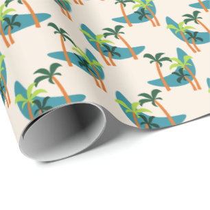 Papel De Presente Meio século Modern Palm Oasis