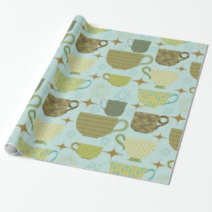 Papel De Presente Meio século Modern Turquoise Teacup
